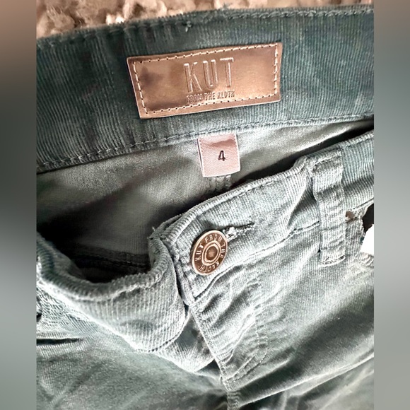 ‼️RARE‼️🎸KUT from the Kloth🎸🔥NWT🔥Karen Bootcut Corduroy Pants in Lagoon—4 - Picture 10 of 16